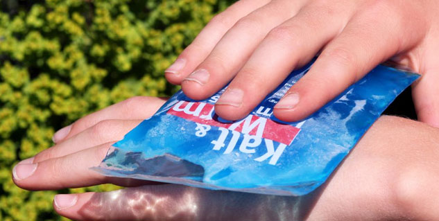ice pack for burnt skin