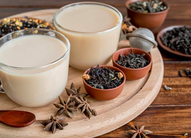 milk with herbs