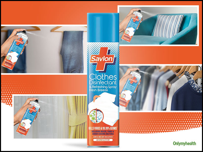 कपड़ों पर से 99.99% जर्म्स को खत्म करने का उपाय है Savlon Clothes Disinfectant and Refreshing Spray
