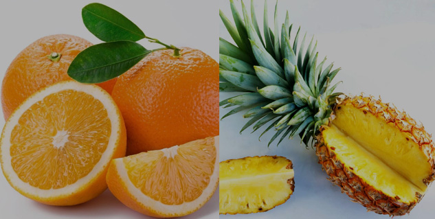 orane and pineapple