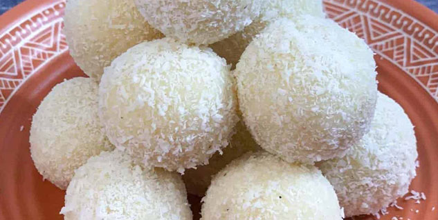 coconut ladoo or nariyal ke ladoo