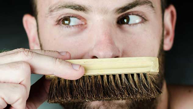 brushing beard