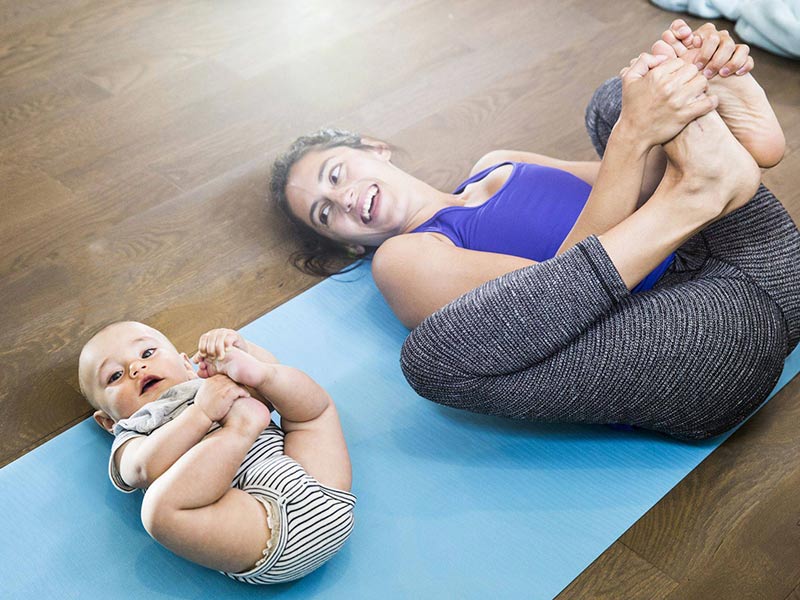 Yoga Happy Baby Pose Step-by-Step Instructions - Twinkl