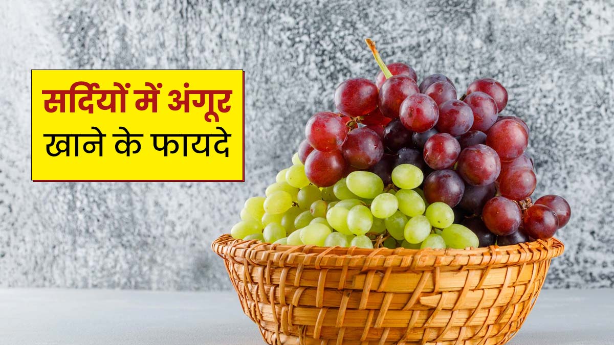 Grapes Benefit : सर्दियों में अंगूर खाने से सेहत को मिलते हैं ये 5 फायदे