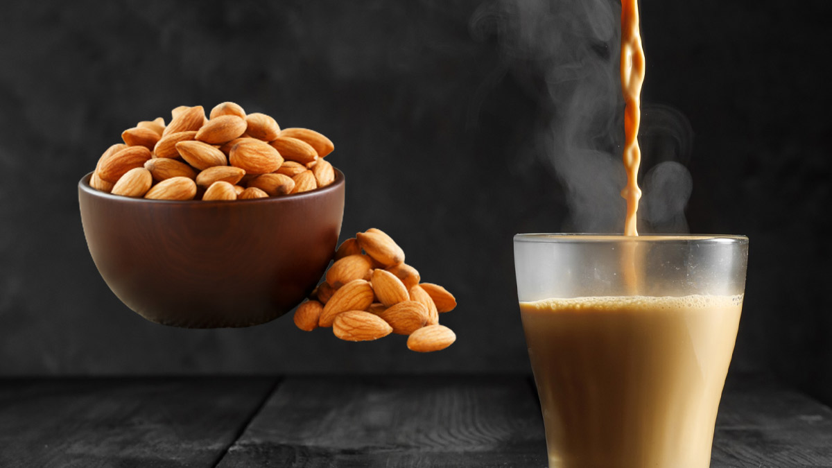 almond tea in hindi