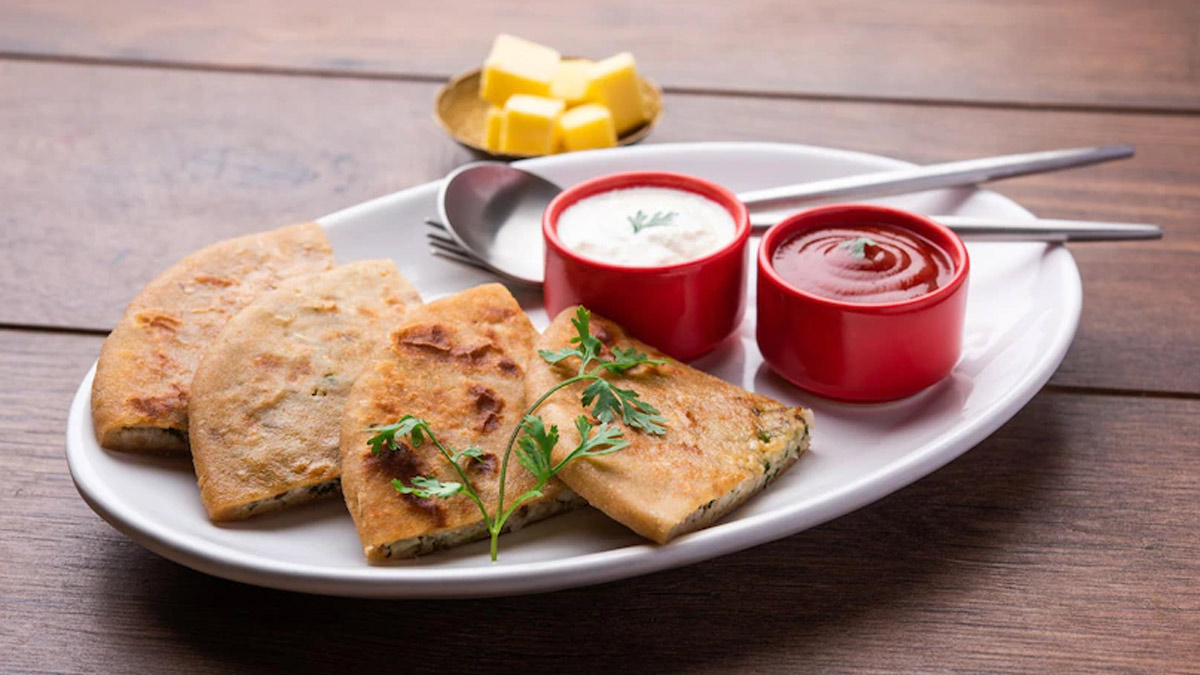 shakarkand ka paratha 