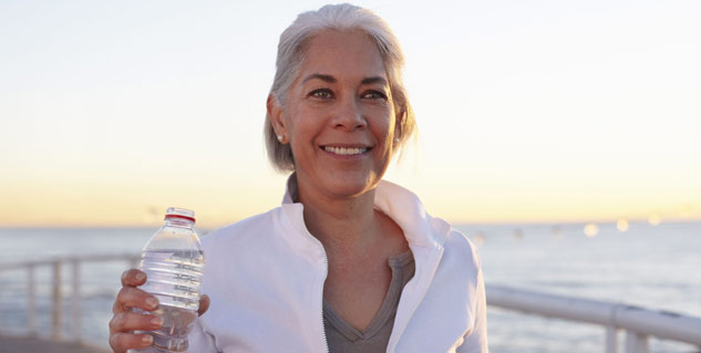 walk and drink water