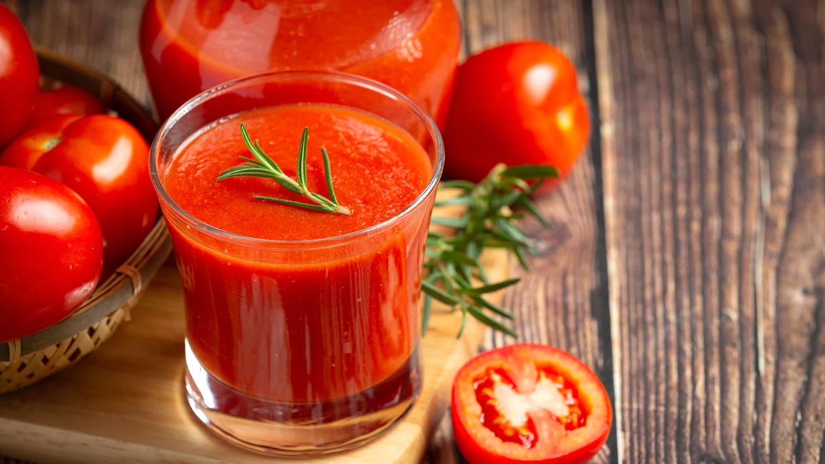 Drinking tomato outlet juice empty stomach