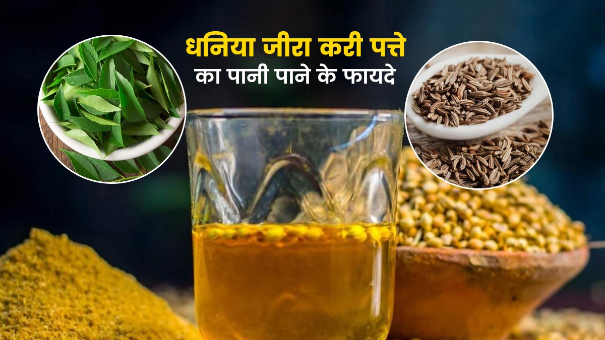 धनिया, जीरा, करी पत्ते का पानी पीने से मिलेंगे ये 4 फायदे, जानें बनाने का तरीका