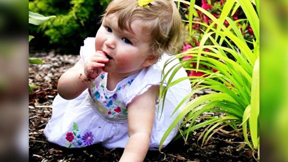 why does baby eat Mud