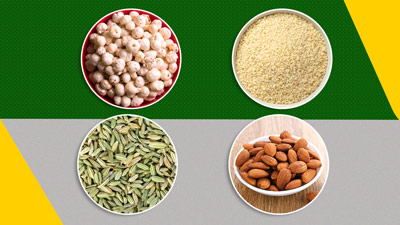 मखाना, बादाम, तिल और सौंफ साथ में खाने से दूर होंगी 5 समस्याएं, दूर होगी खून की कमी