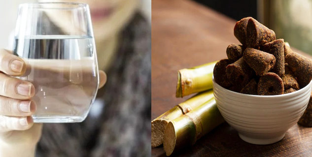 Jaggery-With-Warm-Water