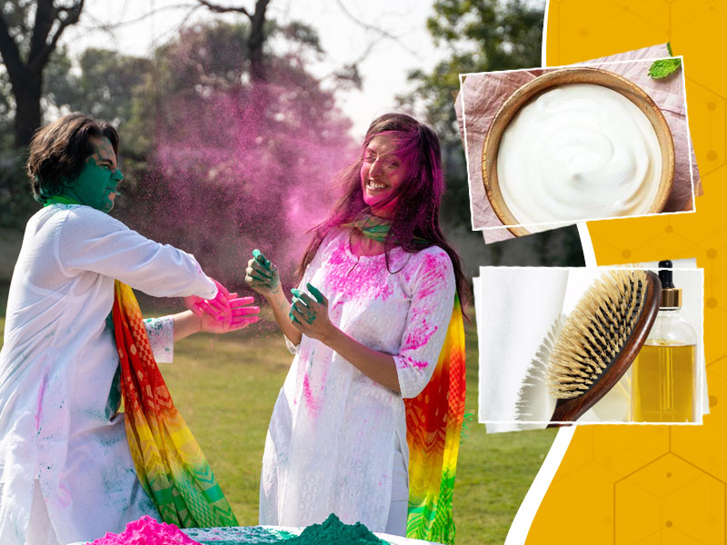 Spoil your skin and hair after Holi