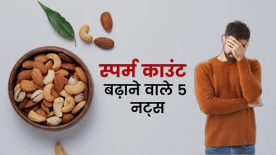 पुरुष स्पर्म काउंट बढ़ाने के लिए रोज खाएं ये 5 नट्स, बढ़ेगा स्टैमिना 