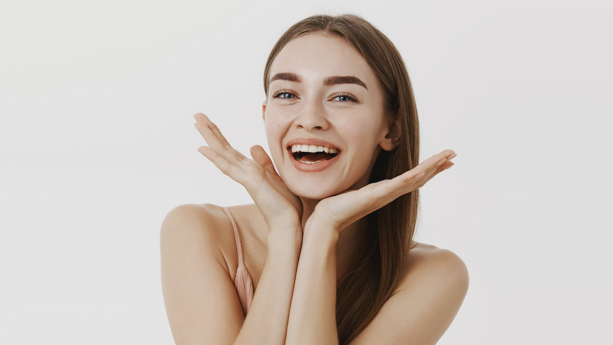 cream on face