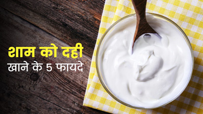 शाम को दही खाने से सेहत को मिलेंगे ये 5 फायदे, जानें कुछ नुकसान भी