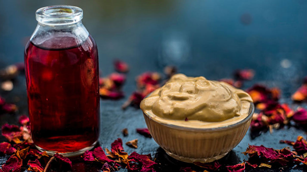 multani mitti with rose water