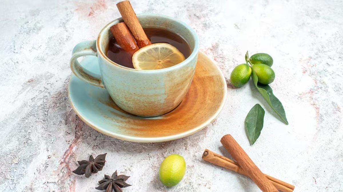 mint and cinnamon tea