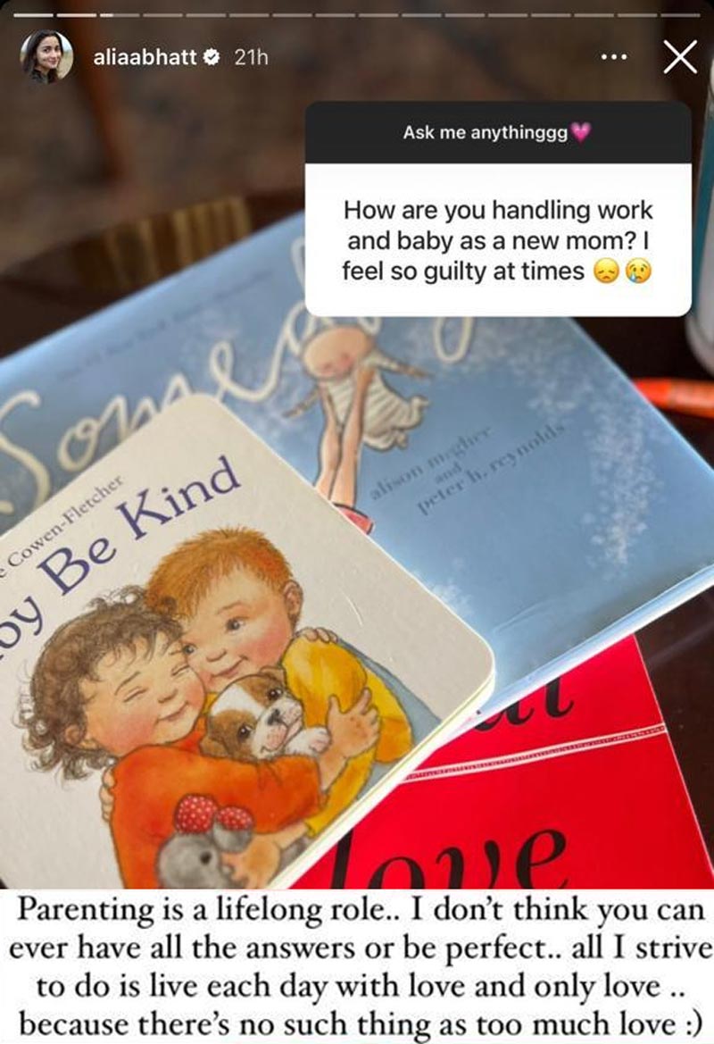 Alia Bhatt Shares Tips To Handle Work As A New Mom