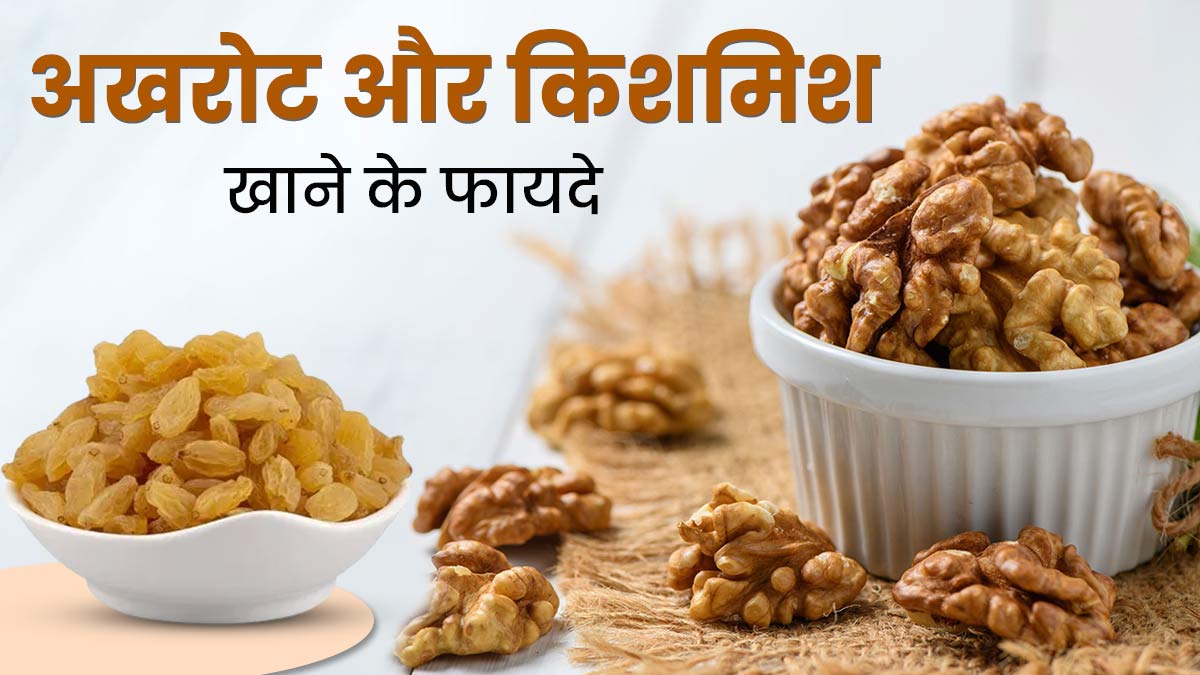 अखरोट और किशमिश खाने से शरीर को मिलते हैं ये 5 फायदे, इस तरह से करें सेवन