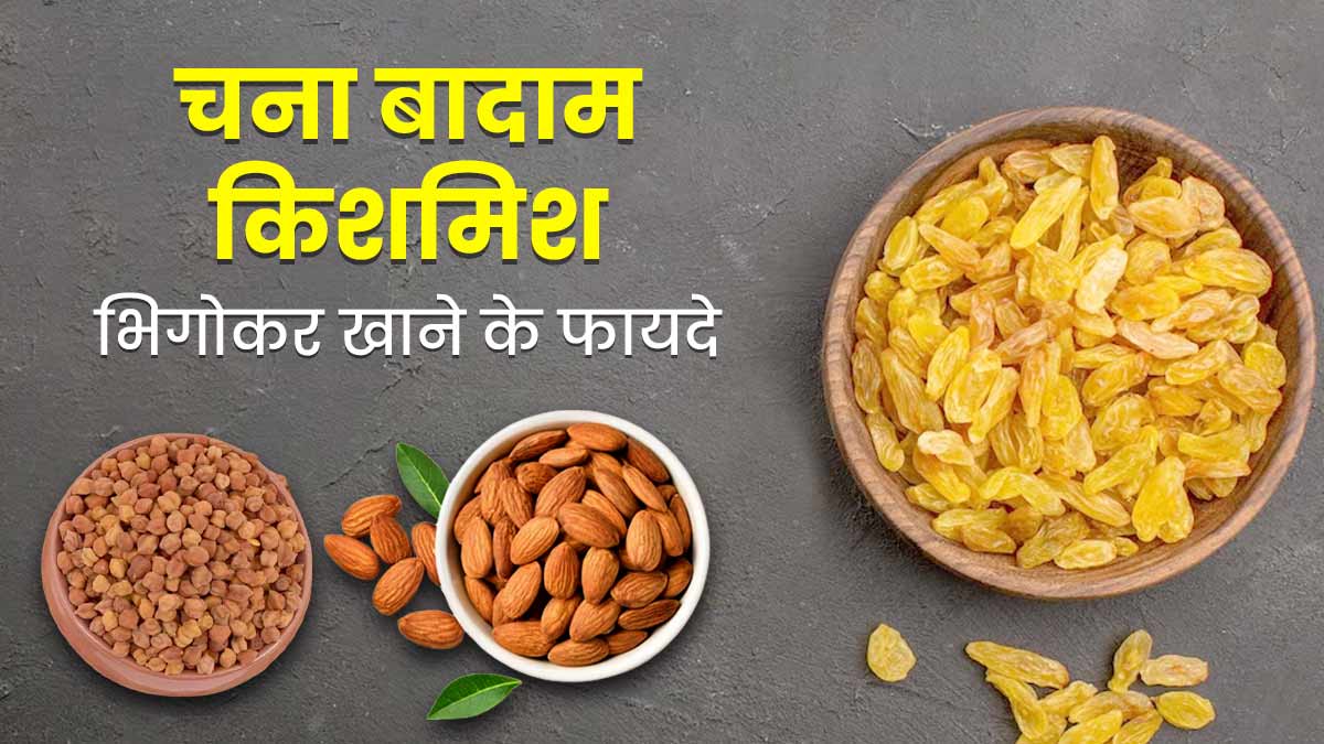 चना, बादाम और किशमिश भिगोकर खाने से शरीर को मिलते हैं ये 5 फायदे | soaked  chickpeas almonds and raisins benefits in Hindi | Onlymyhealth