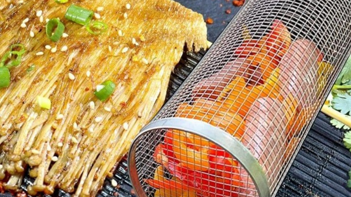 Rolling Grill Basket Grill