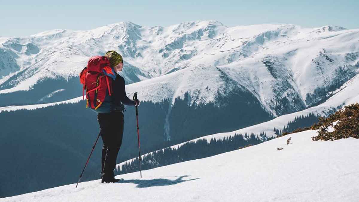 snow-hiking