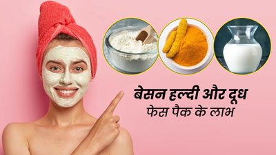 बेसन, हल्दी और दूध का फेस पैक लगाने से मिलते हैं 5 जबरदस्त फायदे