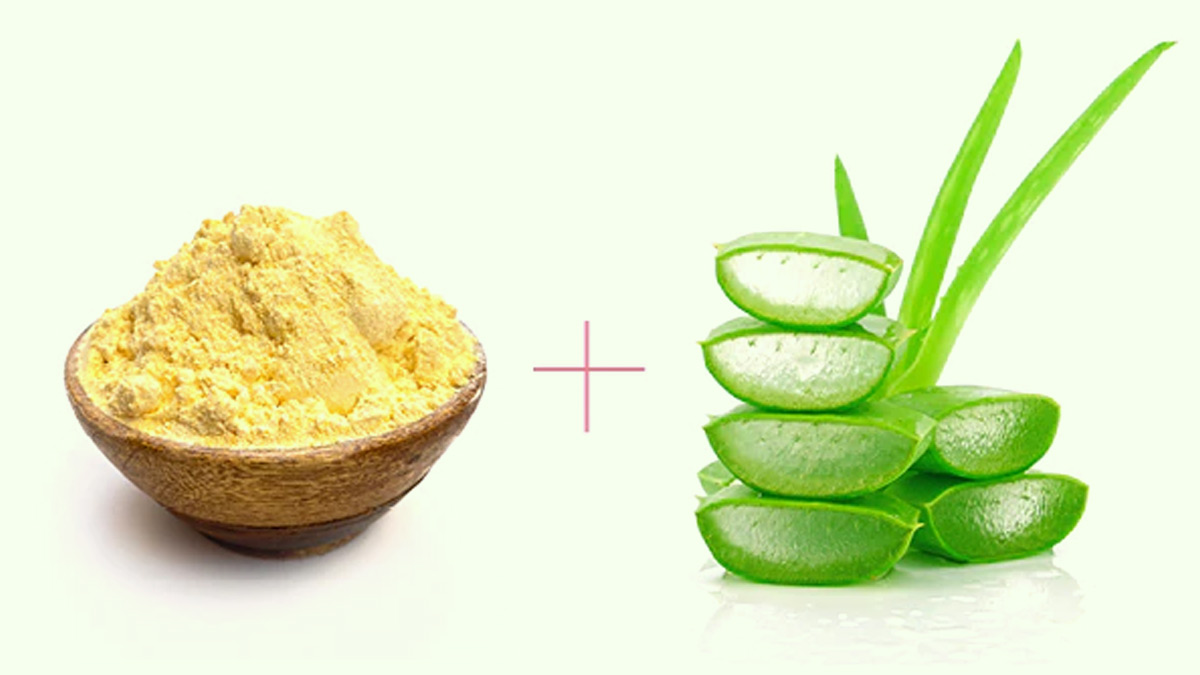 besan and aloe vera face pack for dark spots