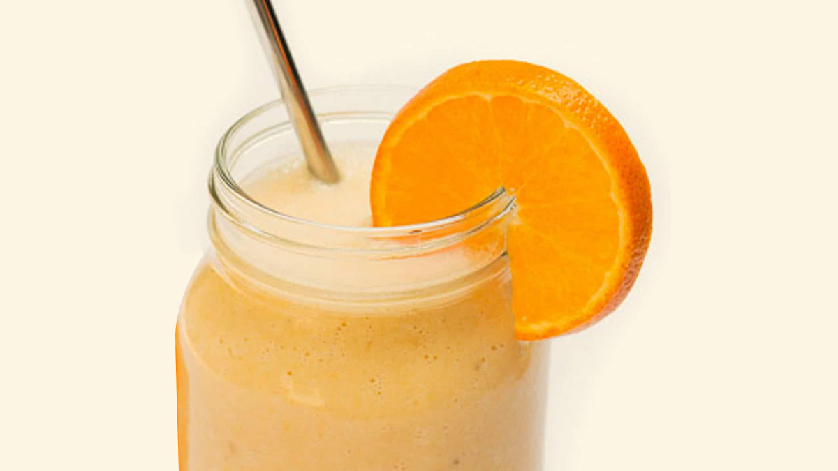 orange smoothie for glowing skin