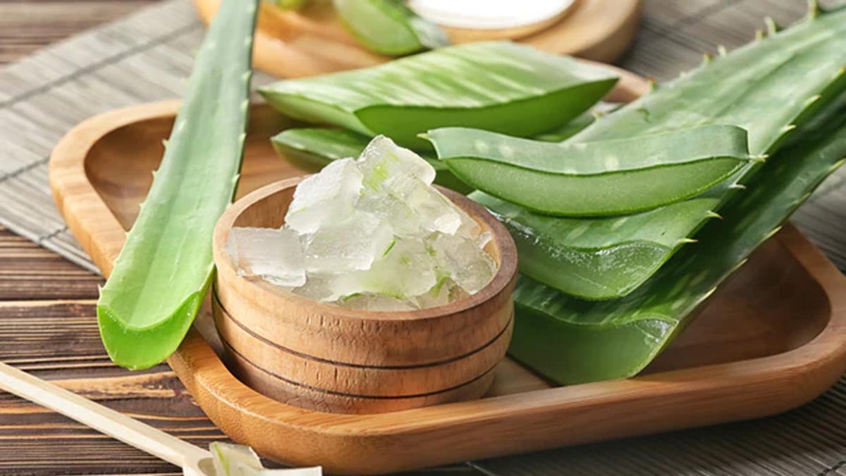 aloe vera hair mask for smooth shiny hair
