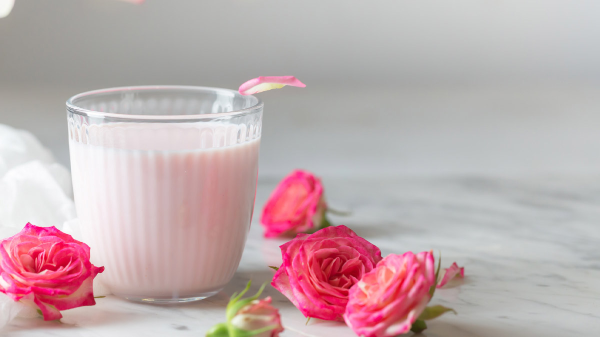 rose water and milk for glowing skin 