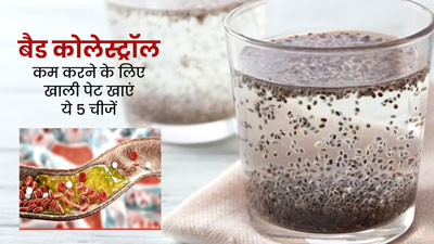 शरीर में बैड कोलेस्ट्रॉल कम करने के लिए सुबह खाली पेट खाएं ये 5 चीजें 