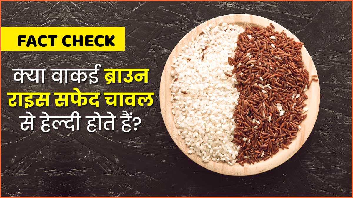 क्या वाकई ब्राउन राइस सफेद चावल से अधिक हेल्दी होते हैं? ? एक्सपर्ट से जानें इस दावे की सच्चाई