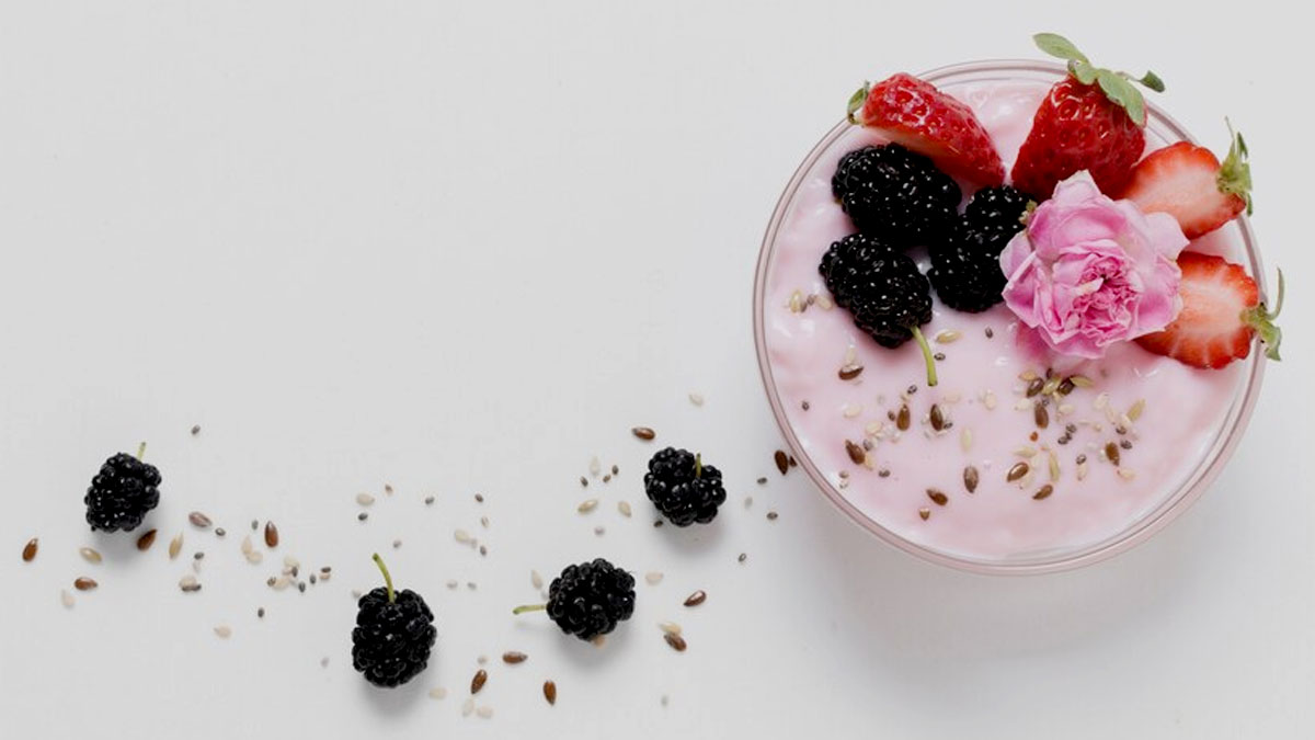 Frozen Yogurt with Blueberries