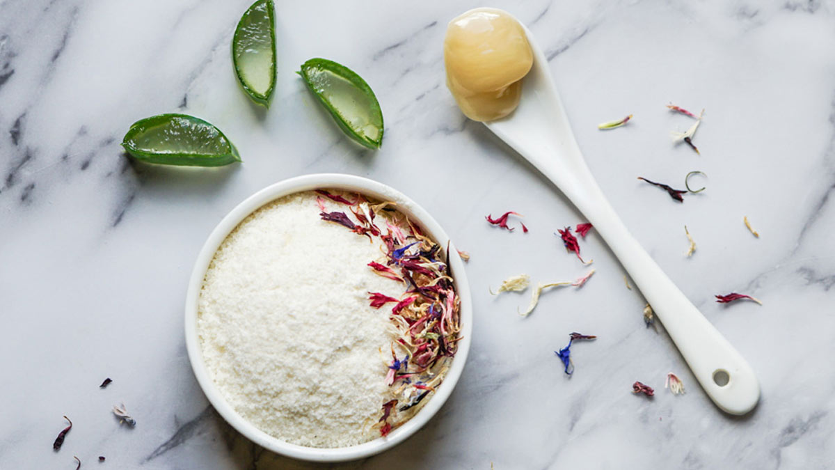 rice and aloevera face mask