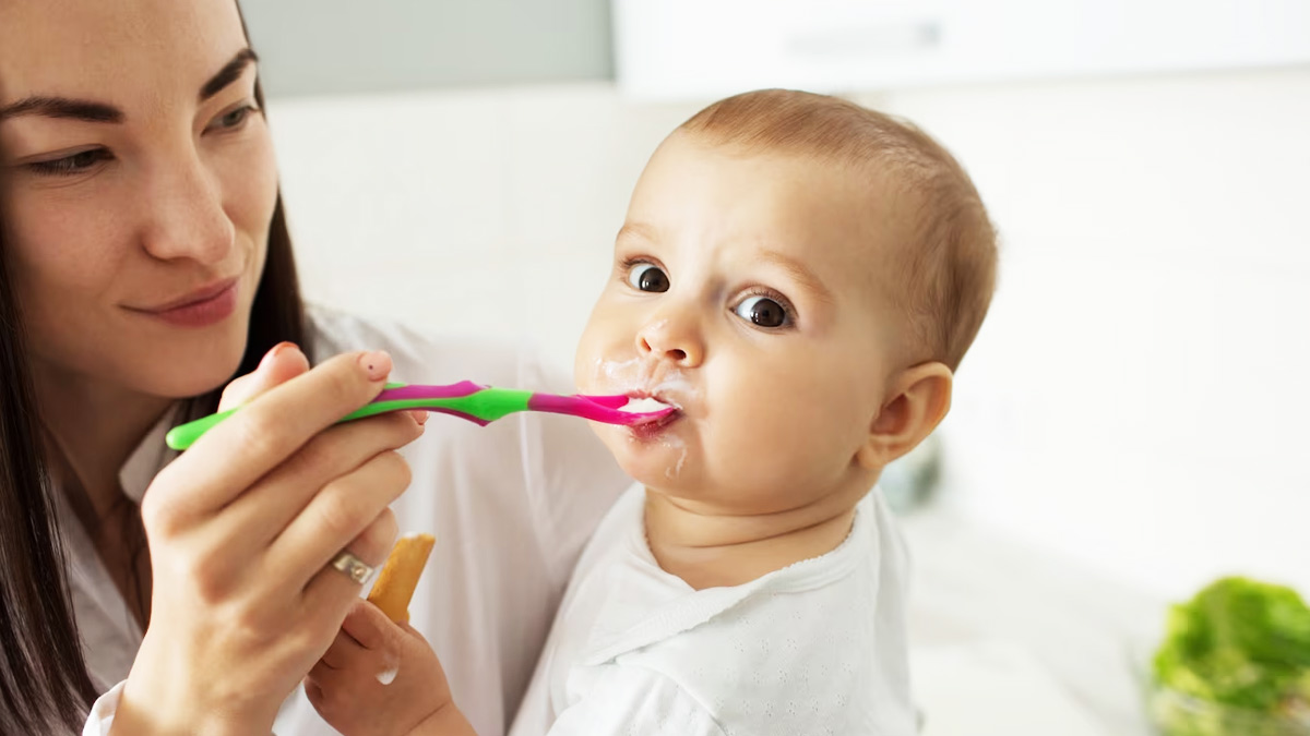 Buiscuit and milk for baby