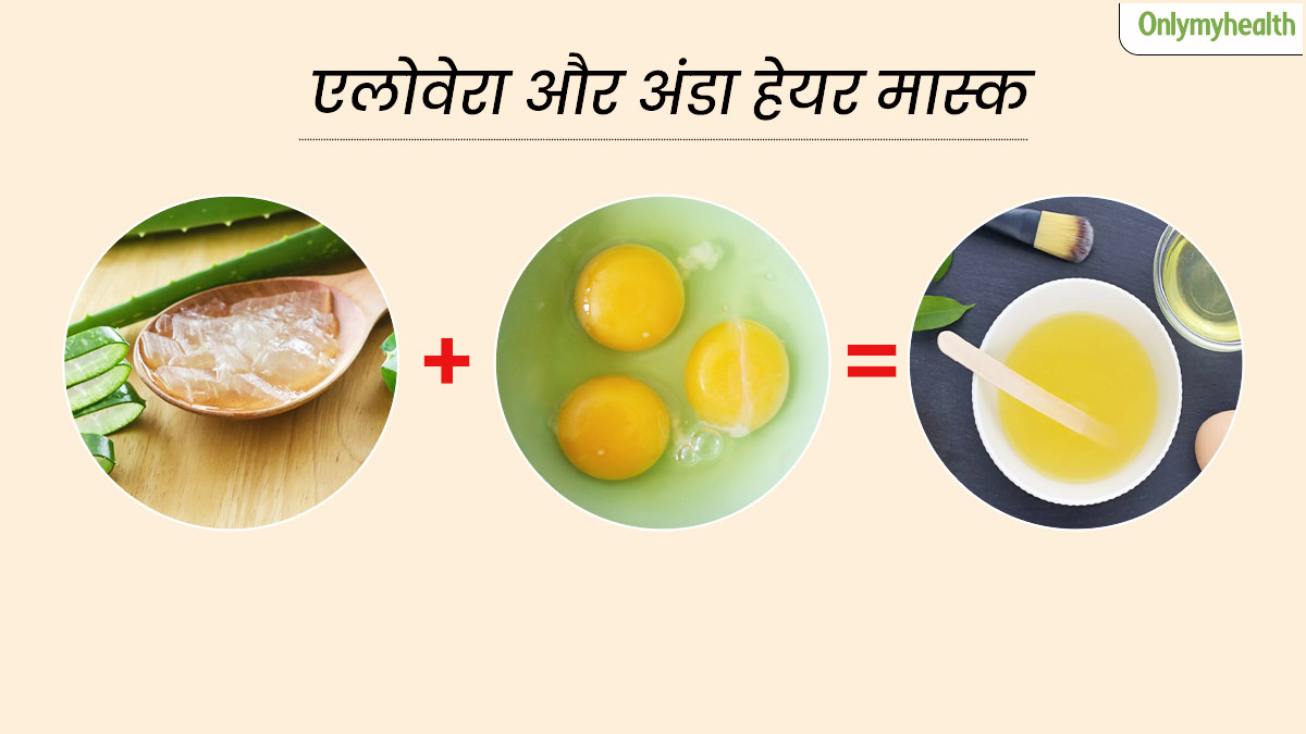 aloevera and egg hair mask