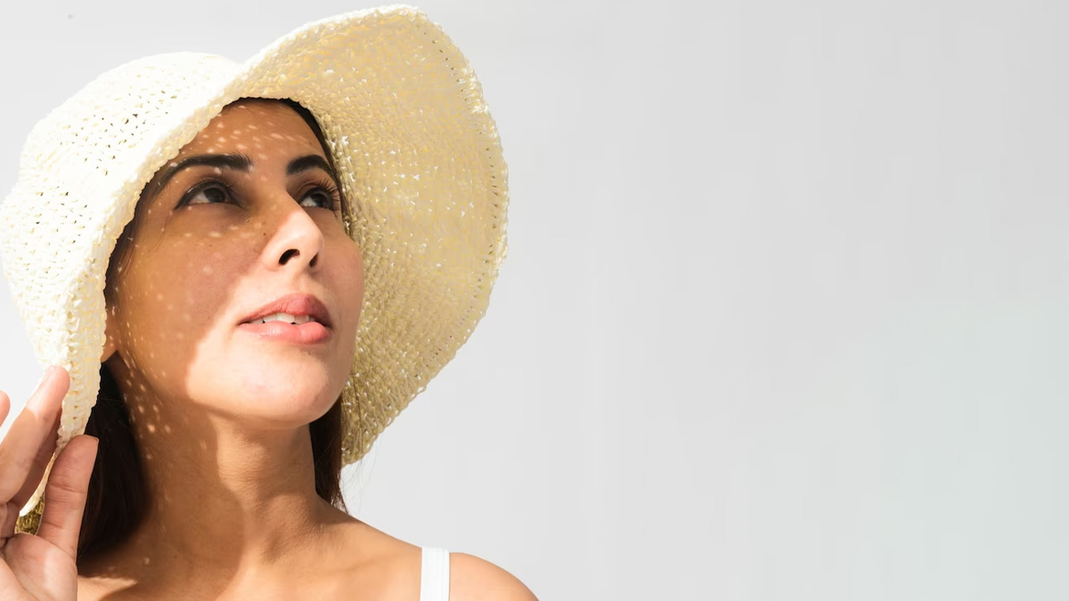 glowing face in summer