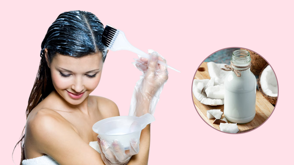बालों में नारियल का दूध और दही का हेयर मास्क लगाने के फायदे | Coconut ...