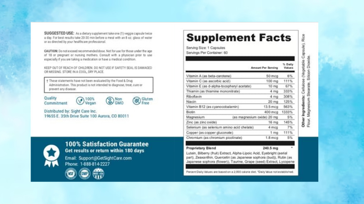 How To Take Sight Care Pills