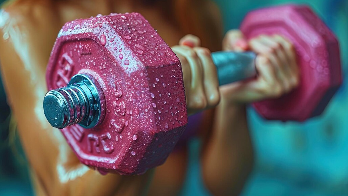 Water-Dumbbell-Curls