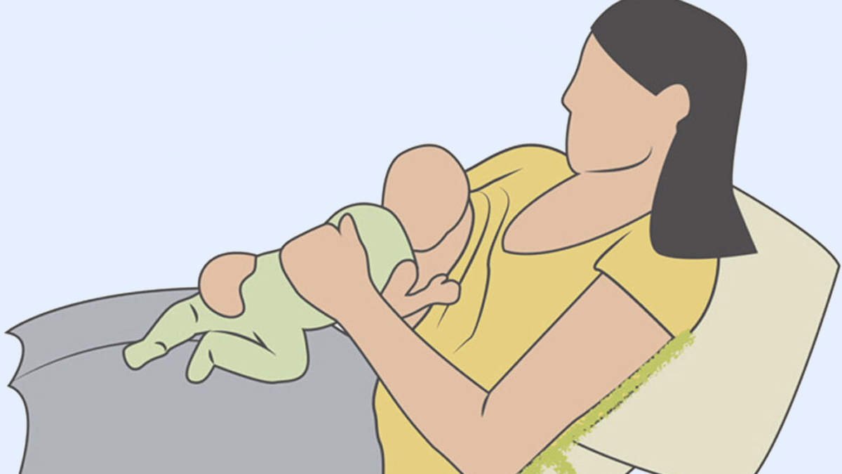 laid back position breastfeeding