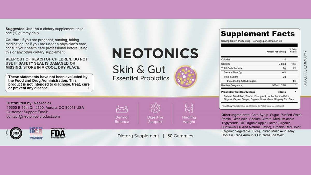 Ingredients Used in Neotonics 