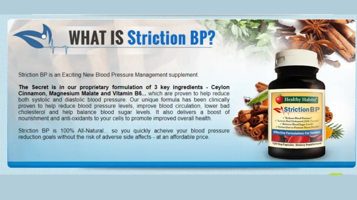 Striction BP Reviews: (Real Or Fake) What Customers Saying? Must Read Before You Buy! Amazon, Walmart, Healthy Habits!