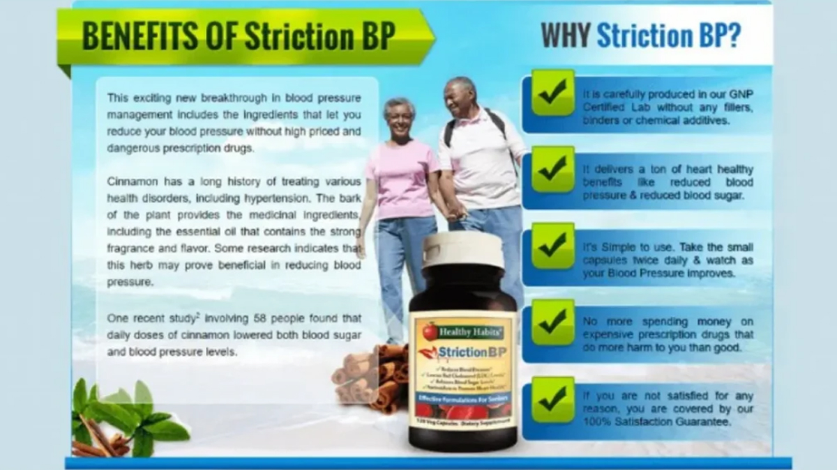 Striction BP Reviews: (Real Or Fake) What Customers Saying? Must Read Before You Buy! Amazon, Walmart, Healthy Habits!