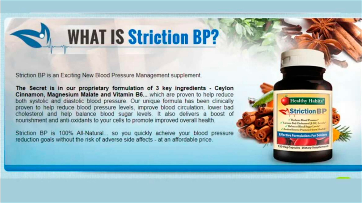 Striction BP Reviews [Critical Update] – Read  Healthy Habits  'Striction BP' Customer Reviews Before Buy