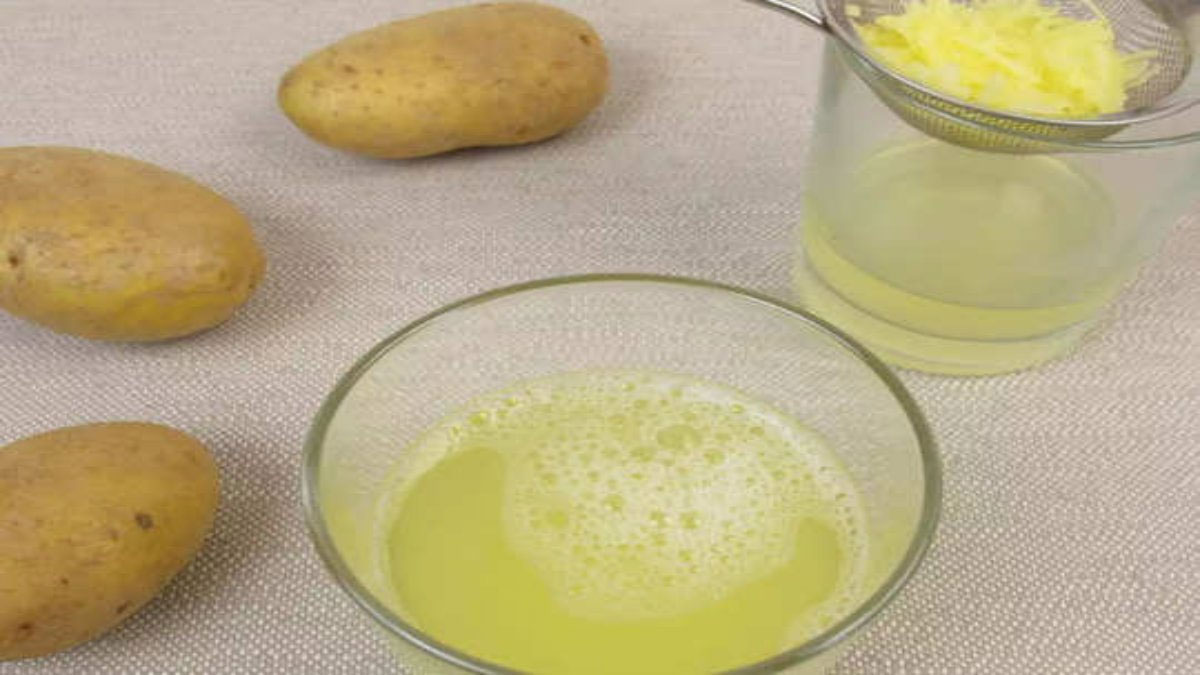 potato juice and tea tree oil hair pack