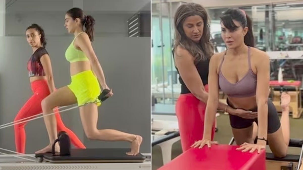 Sara Ali Khan And Jacqueline Fernandez's Pilates Workout Is All The Fitness Motivation You Need