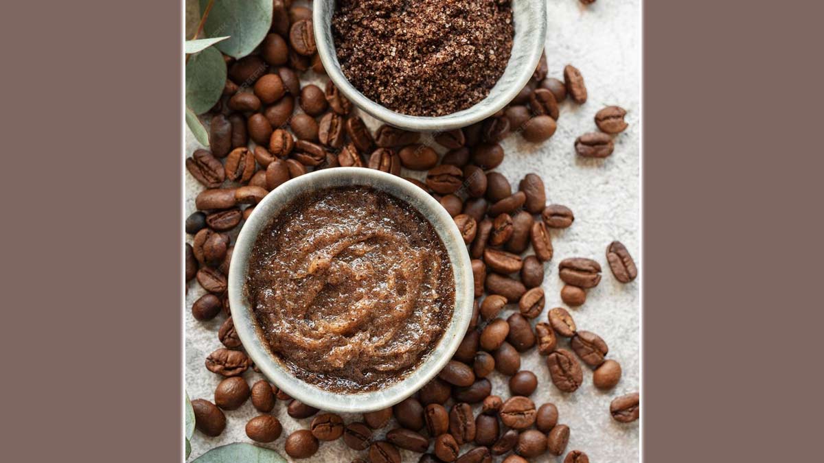 coffee grounds hair scrub